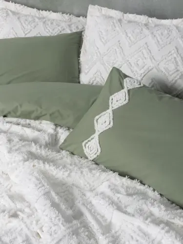 Cotton Box Ranforce Çift Kişilik Yatak Örtülü Nevresim Takımı Limi Luke Krem - 3