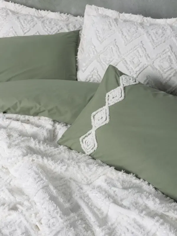 Cotton Box Ranforce Çift Kişilik Yatak Örtülü Nevresim Takımı Limi Luke Krem - 3