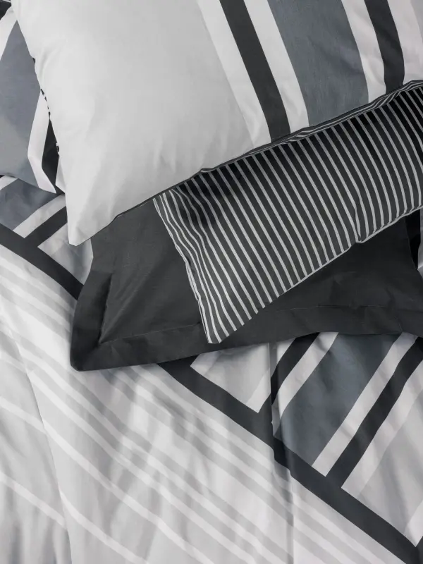 Cotton Box Ranforce Duvet Cover Set Double Nobby Anthracite - 2