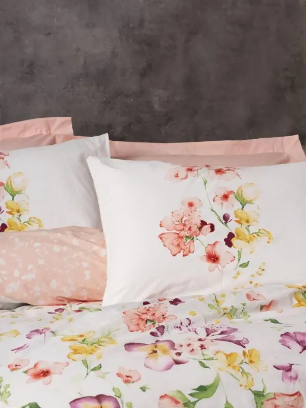 Cotton Box Ranforce Duvet Cover Set Double Size Emma Salmon - 2
