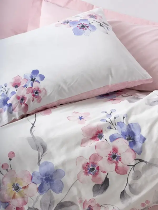 Cotton Box Ranforce Duvet Cover Set Double Size Jayda Pink - 2