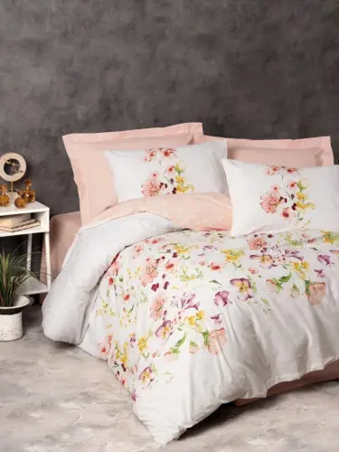 Cotton Box Ranforce Nevresim Takımı Çift Kişilik Emma Somon - 1