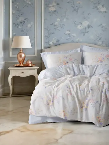 Cotton Box Saten Çift Kişilik Nevresim Takımı Lilou Lila - 1