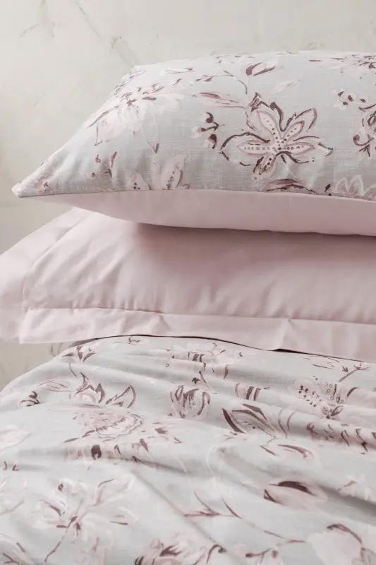 Cotton Box Saten Nevresim Takımı Çift Kişilik Calluna Pudra - 2
