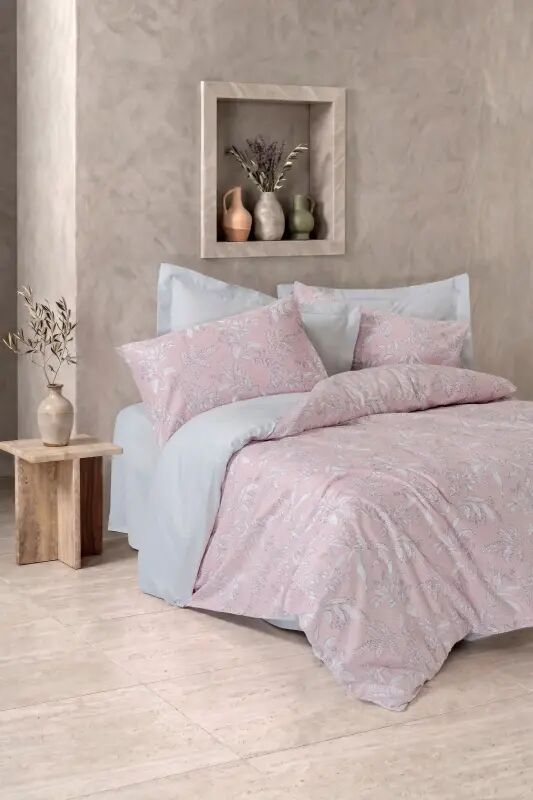 Cotton Box Saten Nevresim Takımı Çift Kişilik Hollis Gri - NEVRESIMDUNYASI