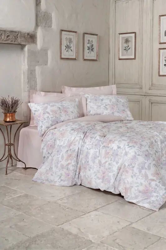 Cotton Box Saten Nevresim Takımı Çift Kişilik Maybele Pudra - NEVRESIMDUNYASI
