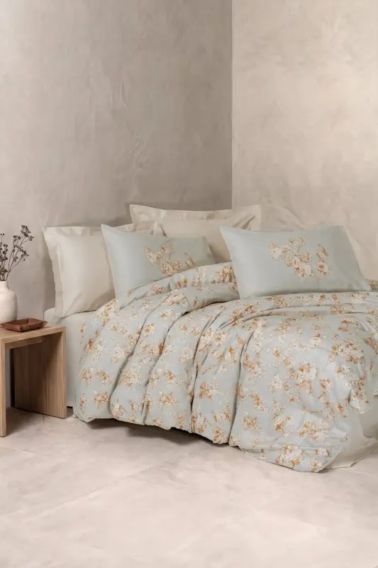 Cotton Box Saten Nevresim Takımı Çift Kişilik Melrose Bej - 1