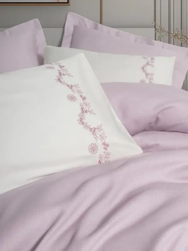 Cotton Box Serenity Bambu Çift Kişilik Pike Takımı Vaila Lila - 3