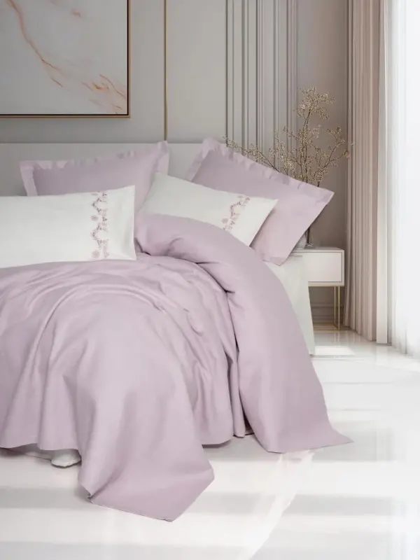 Cotton Box Serenity Bambuk Çift Kişilik Pike Takımı Vaila Lila - 2