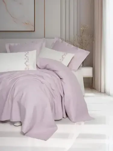 Cotton Box Serenity Bambuk Çift Kişilik Pike Takımı Vaila Lila - NEVRESIMDUNYASI (1)