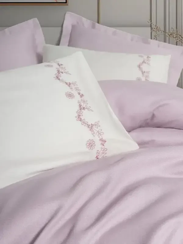 Cotton Box Serenity Бамбуковый Двуспальный Комплект Покрывала Vaila Lila - 3