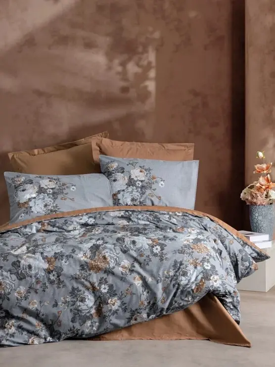 Cotton Box Single Bed Linen Set Lenora Coffee - Modazone