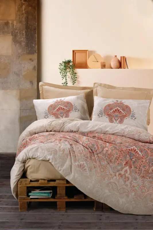 Cotton Box Single Bohemian Bedding Set Loreta Beige - 1