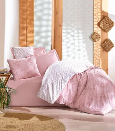 Cotton Box Single Minimal Duvet Cover Set Best Pink - 1