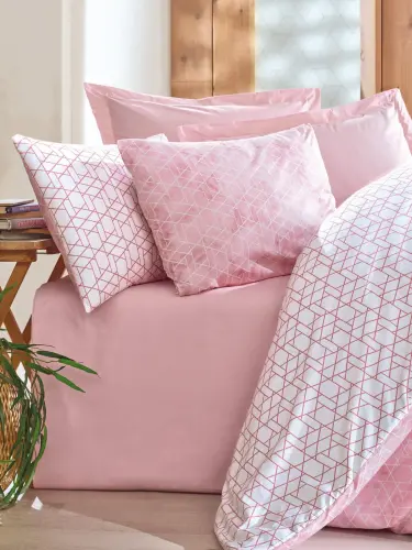 Cotton Box Single Minimal Duvet Cover Set Best Pink - NEVRESIMDUNYASI (1)