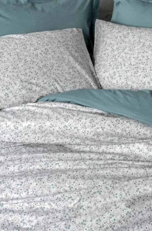 Cotton Box Single Petite Duvet Cover Set June Mint - 2