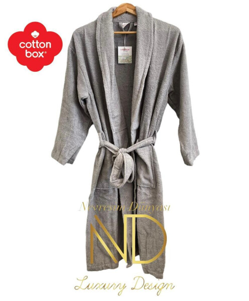 Cotton Box Single Robe Grey - 2