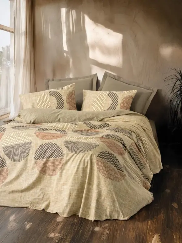 Cotton Box Toprak Moona Kahve Çift Kişilik Nevresim Takımı - 1