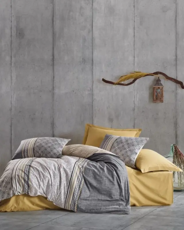 Cotton Box Toprak Nedra Beige Single Bed Duvet Cover Set - NEVRESIMDUNYASI