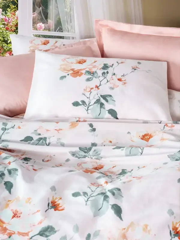 Cotton Box Verna Powder Satin Duvet Cover Set Double - 2