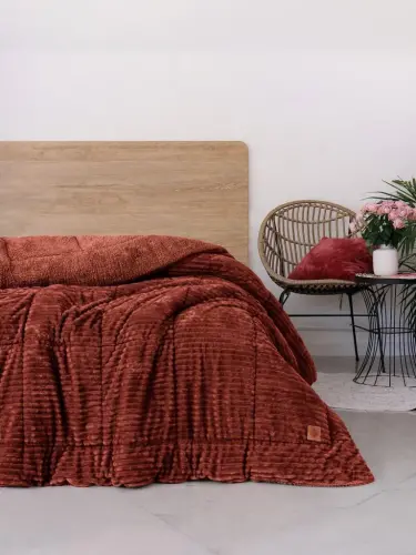 Cotton Box Wave Cinnamon Double Bed Duvet - 1