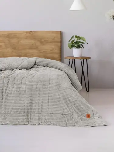 Cotton Box Wave Gray Double Duvet - 1