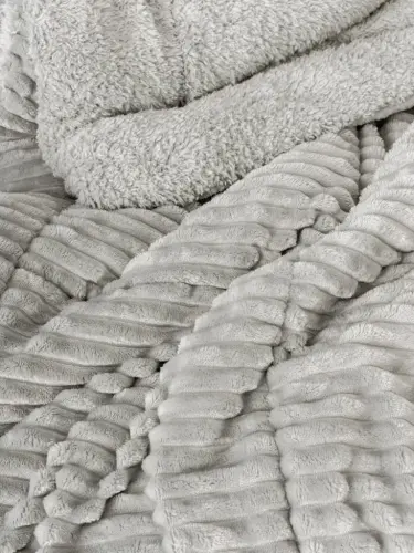 Cotton Box Wave Gray Double Duvet - NEVRESIMDUNYASI (1)