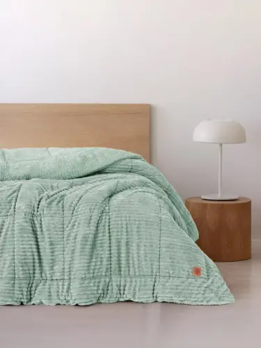 Cotton Box Wave Sage Double Duvet - 1