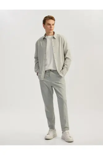 Cotton Buttoned Regular Fit Pique Fabric Long Sleeve - KOTON (1)