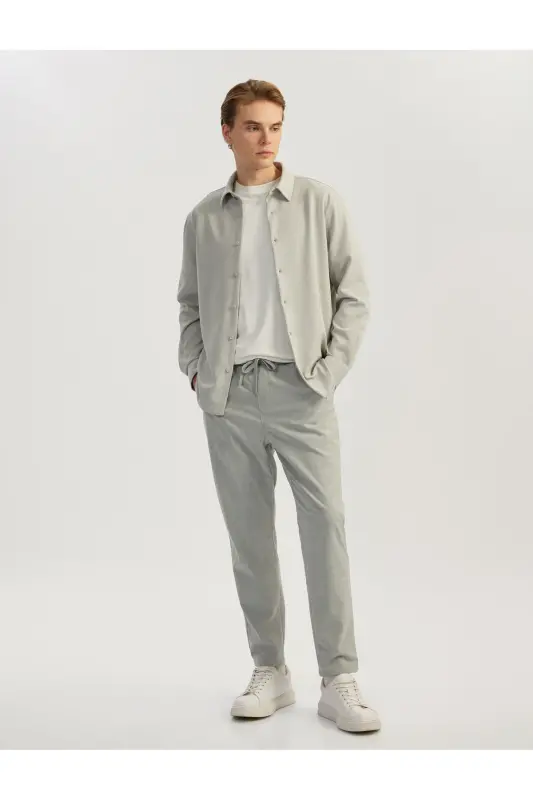 Cotton Buttoned Regular Fit Pique Fabric Long Sleeve - 2