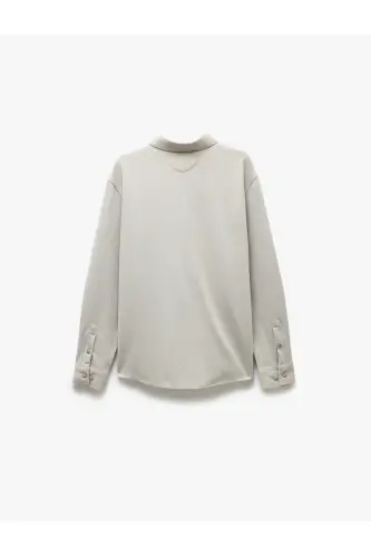 Cotton Buttoned Regular Fit Pique Fabric Long Sleeve - 4