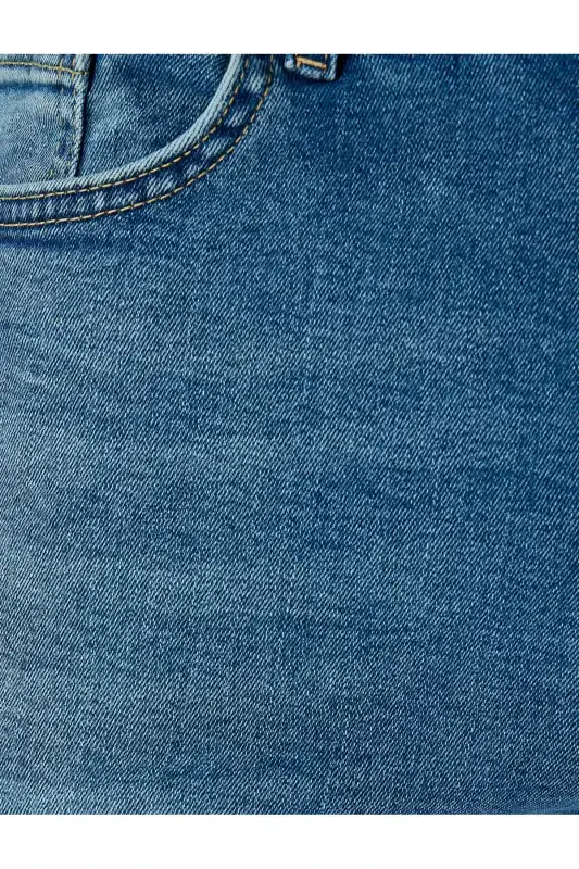 Cotton Buttoned Slim Fit Jean Pants - Brad Jean - 6