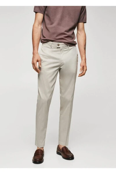 Cotton Casual Pants - MANGO MAN