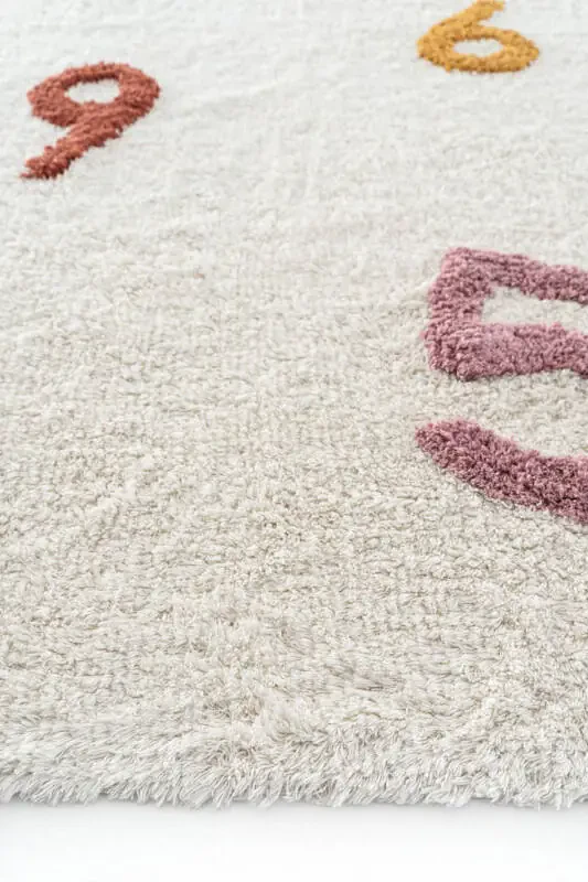 Cotton CCN 02 Multy XW Machine Washable Non-Slip Base Natural Cotton Woven Baby Rug - 6