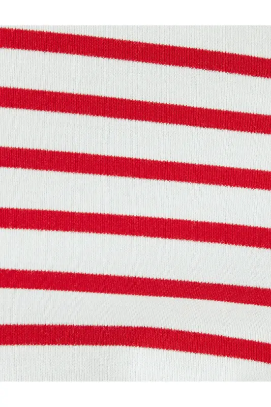 Cotton Crew Neck Short Sleeve Striped T-shirt-S - 6