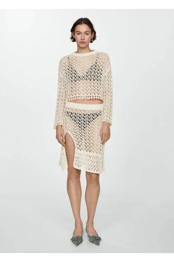 Cotton Crochet Sweater - 2