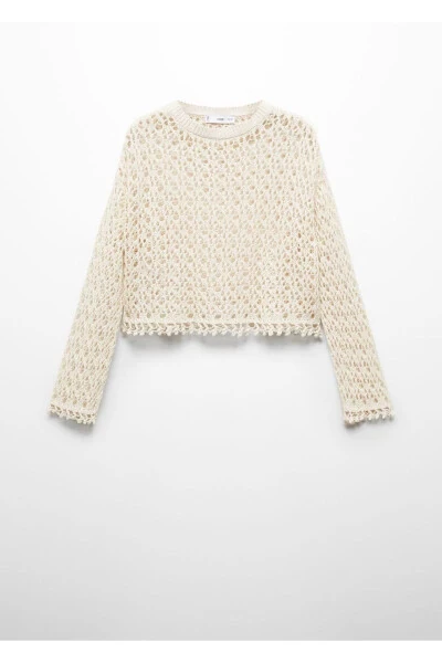 Cotton Crochet Sweater - 3