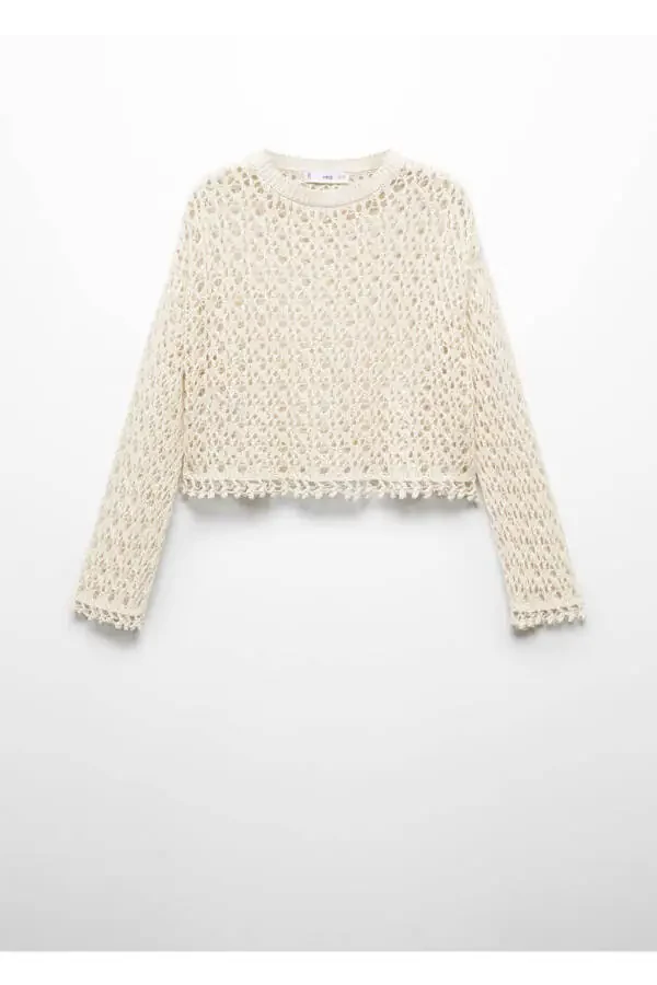 Cotton Crochet Sweater - 3