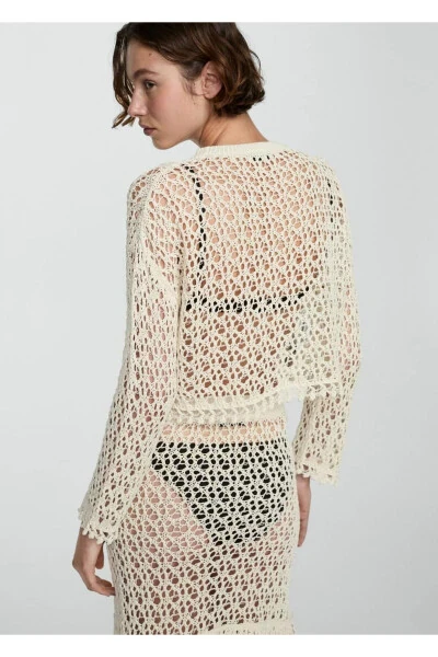 Cotton Crochet Sweater - 4