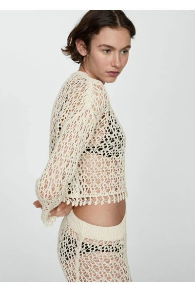 Cotton Crochet Sweater - 6