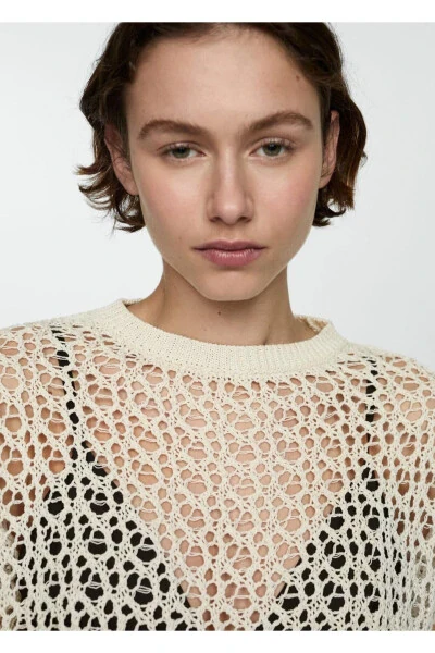 Cotton Crochet Sweater - 7