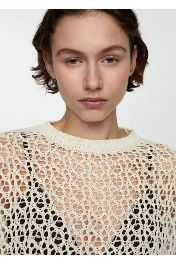 Cotton Crochet Sweater - 7