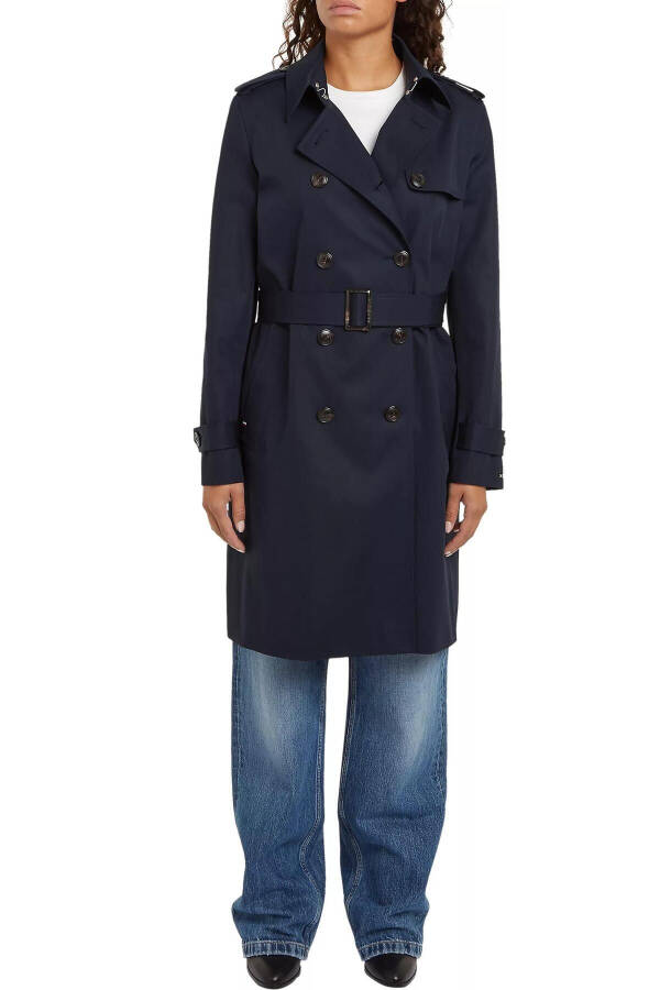 COTTON DB SLIM FIT TRENCH - 4