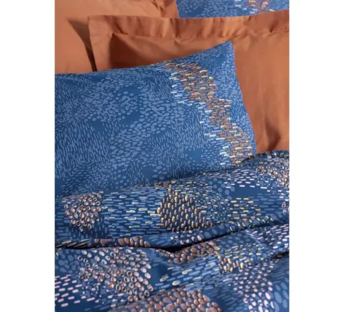 Cotton Double Bed Linen Set Tedric Cinnamon - NEVRESIMDUNYASI (1)