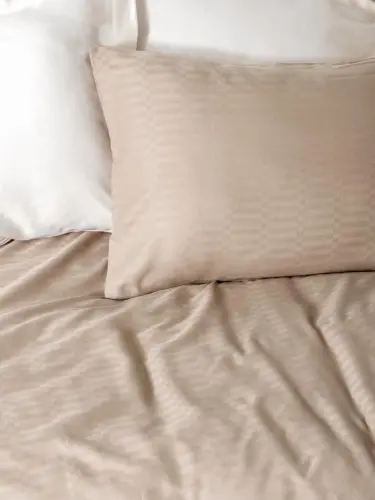 Cotton Double Smart Bamboo Sateen Bedding Set Beige - NEVRESIMDUNYASI (1)