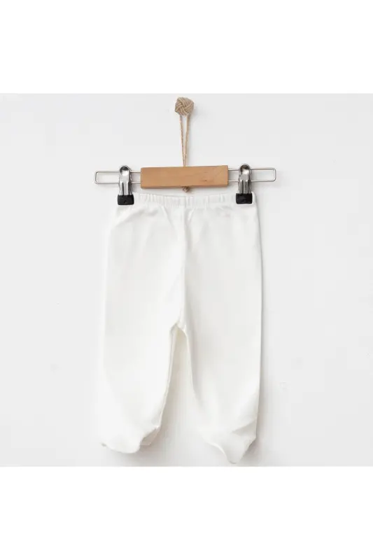 Cotton Footed Baby Bottom Pants-ECRU - 1