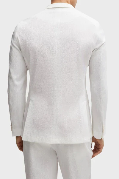 Cotton Gofre Slim Fit Blazer Jacket Men JACKET 50514667 100 - BOSS (1)
