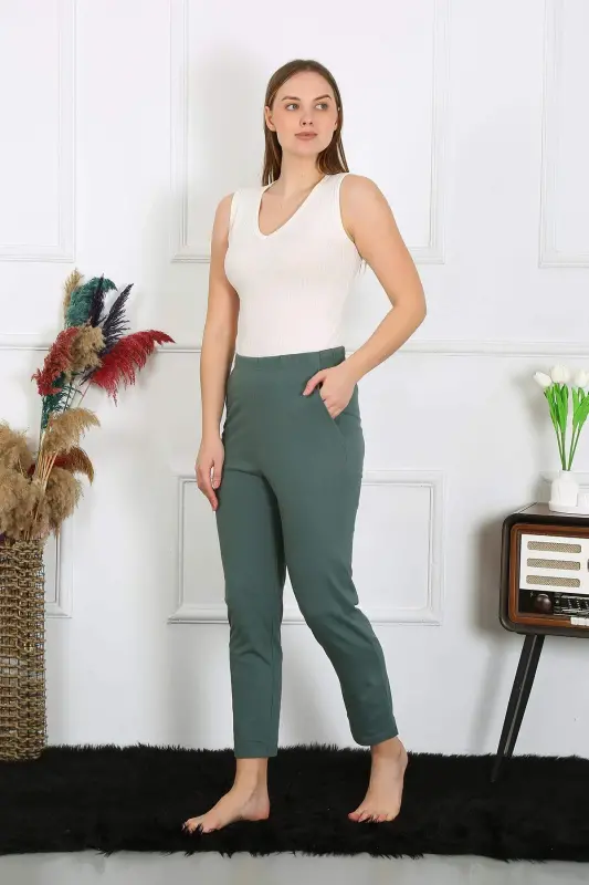 Cotton Haki Single Bottom Pajama 27523 - BÜYÜKBEDENIZ