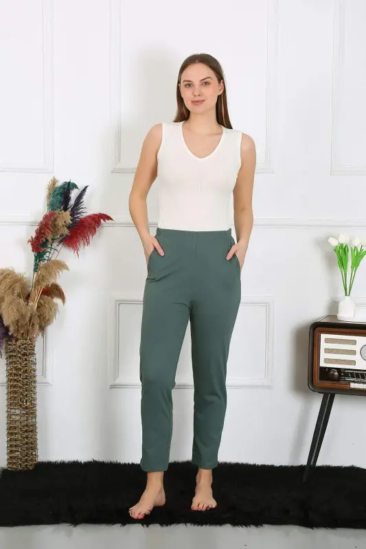 Cotton Haki Single Bottom Pajama 27523 - 3