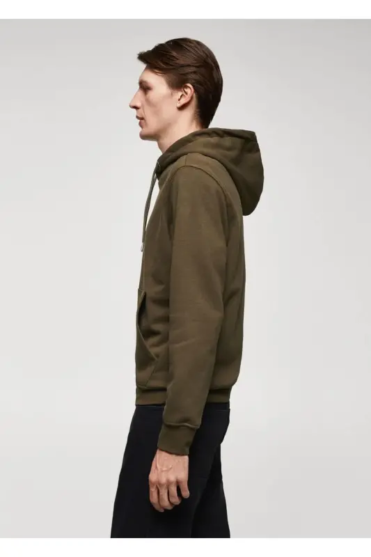 Cotton Hoodie-Brown - 5